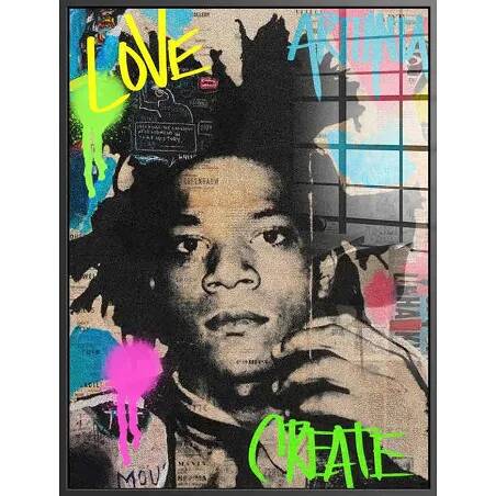 Tableau acrylique Jean-Michel Basquiat noir