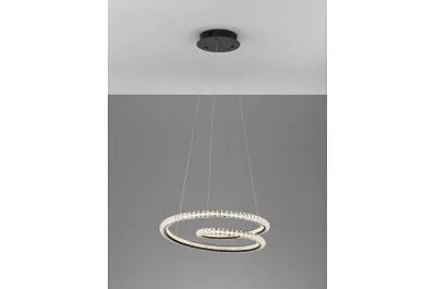 Lampe suspension à LED en acrylique et aluminium noir Ø48