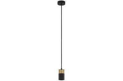 Lampe suspension à LED en aluminium noir et doré Ø5