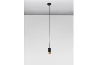Lampe suspension à LED en aluminium noir et doré Ø6
