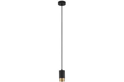 Lampe suspension à LED en aluminium noir et doré Ø6