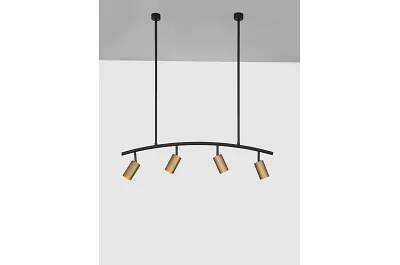 Lampe suspension à LED en aluminium noir et doré L96