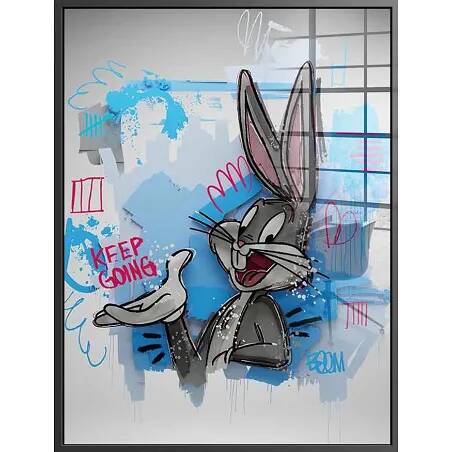 Tableau acrylique Layer Bunny noir