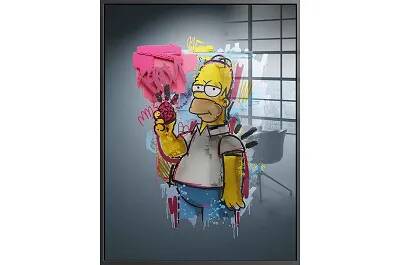 Tableau acrylique Layer Homer noir