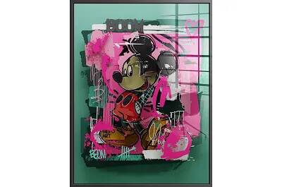 Tableau acrylique Layer Mickey noir