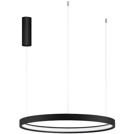 Lampe suspension à LED en aluminium noir Ø60