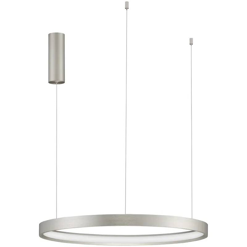 Lampe suspension à LED en aluminium argenté Ø60