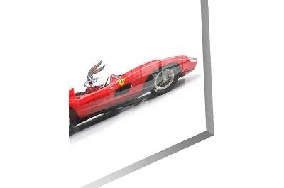 Tableau acrylique Bugs Bunny Ferrari