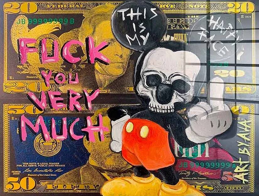 Tableau acrylique Badass Mickey Mouse