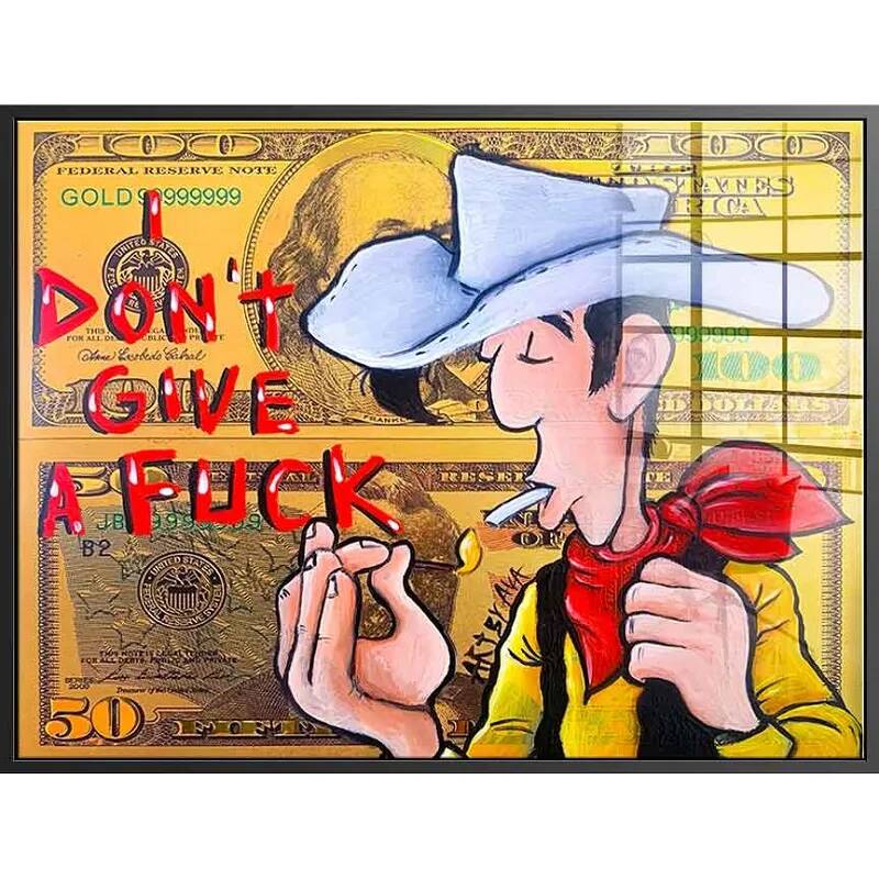 Tableau acrylique Lucky Dollars noir