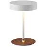 Lampe de table à LED en métal blanc H19