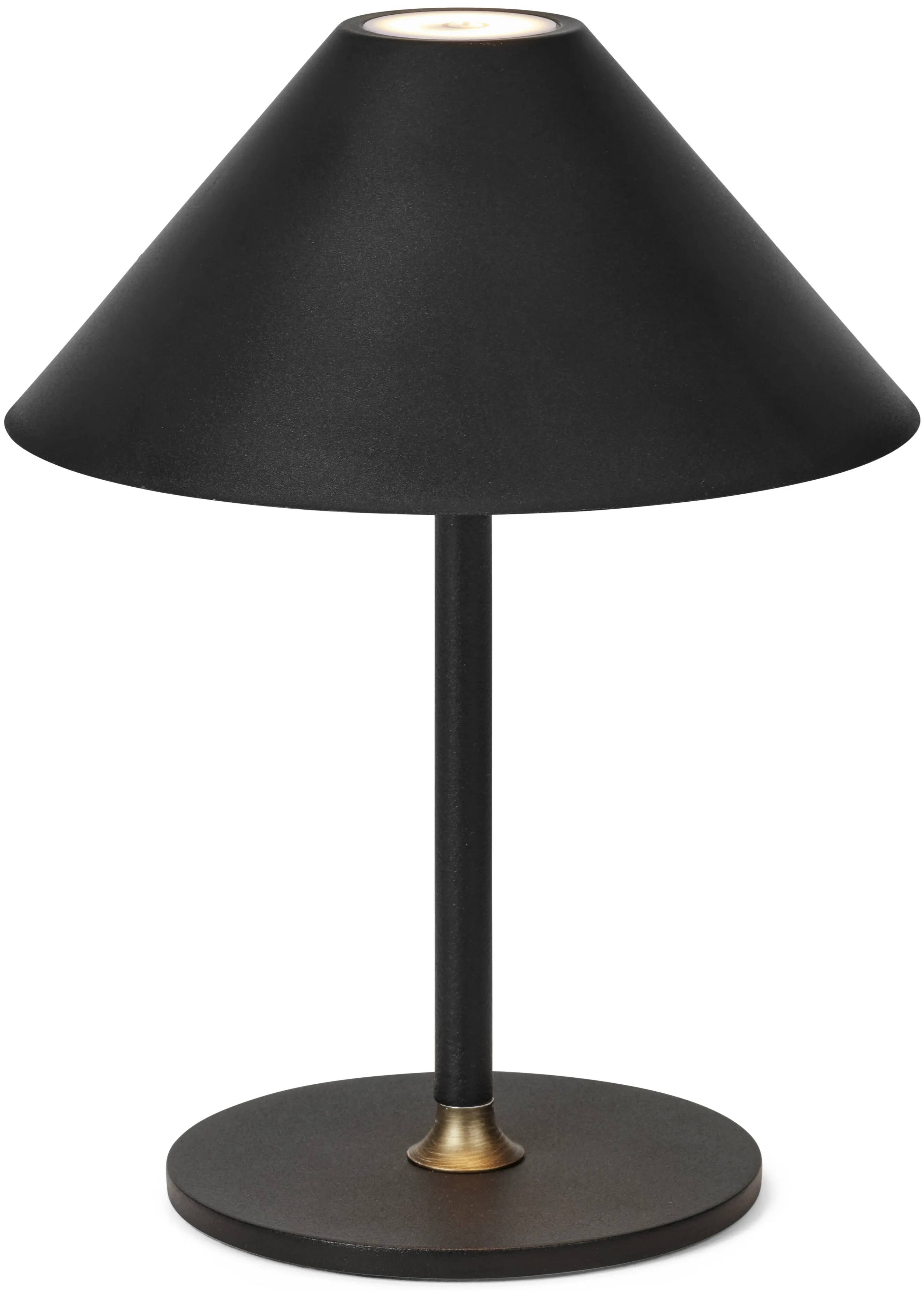 Lampe de table à LED en métal noir Ø15