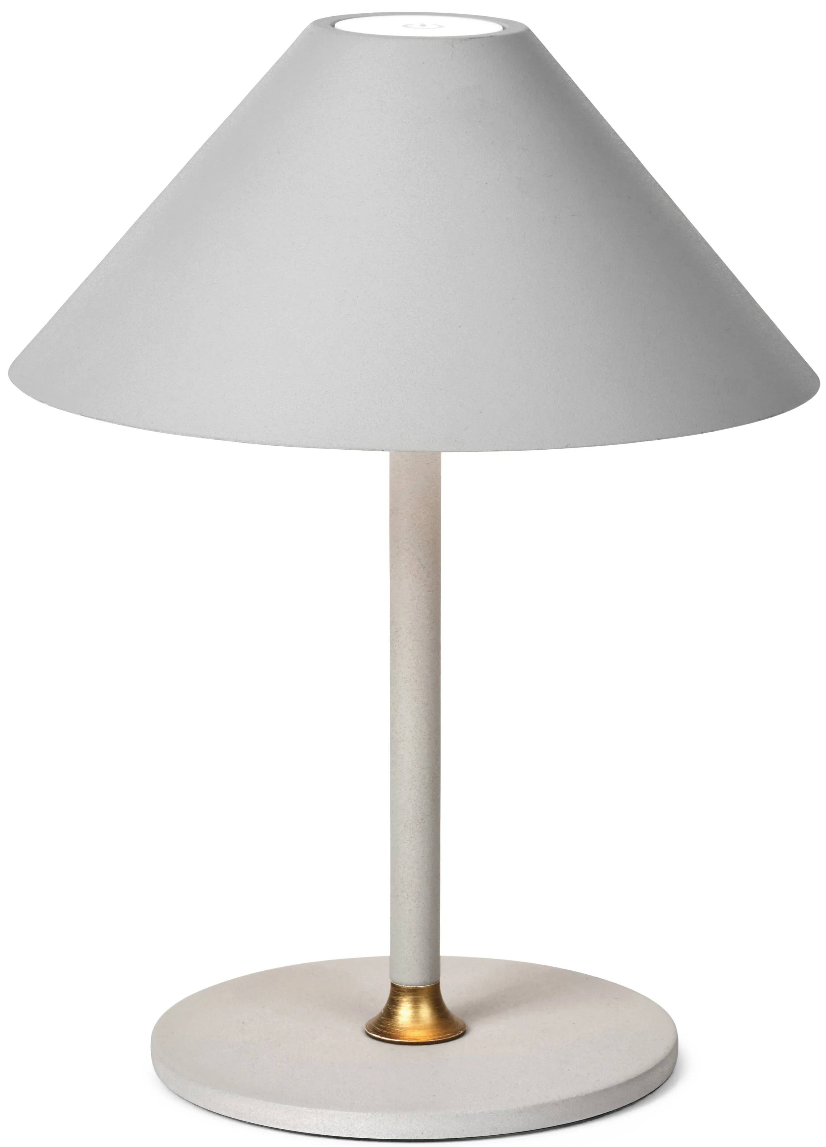 Lampe de table à LED en métal gris clair