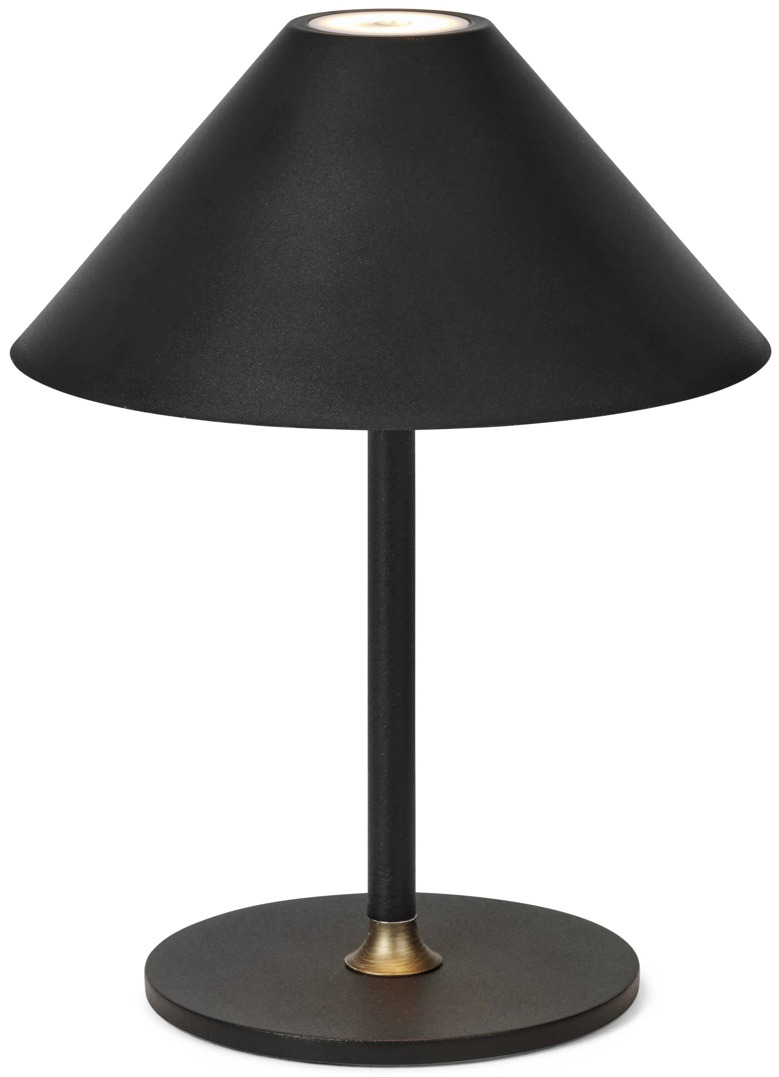 Lampe de table à LED en métal noir Ø19