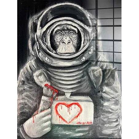 Tableau acrylique Space Monkey