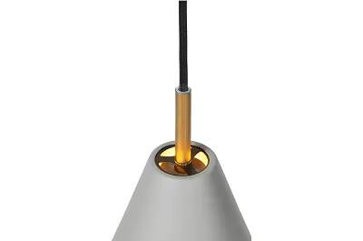 Lampe suspension en métal gris Ø12