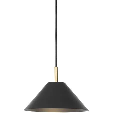 Lampe suspension en métal noir Ø24