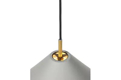 Lampe suspension en métal gris Ø40