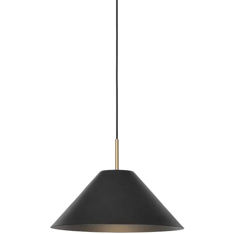 Lampe suspension en métal noir Ø40