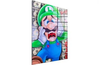 Tableau acrylique Scared Luigi