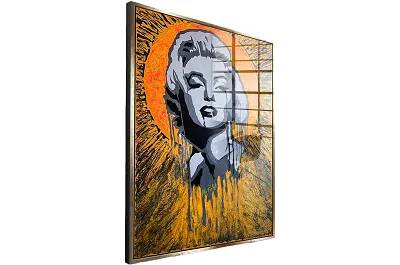 Tableau acrylique Marilyn Sun doré antique