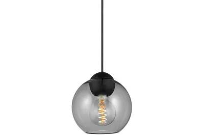 Lampe suspension en verre noir fumé Ø18