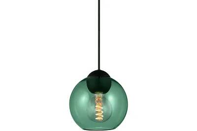 Lampe suspension en verre vert Ø18