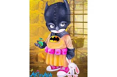 Tableau acrylique Batman Money Kid