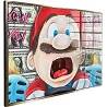 Tableau acrylique Screaming Mario doré antique