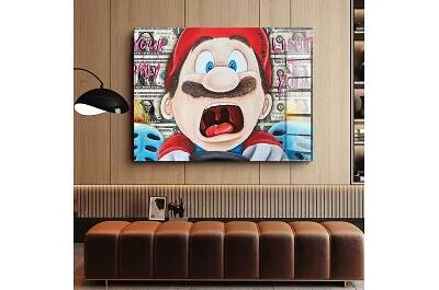Tableau acrylique Screaming Mario