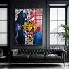 Tableau acrylique Batman Vs Spider-Man noir