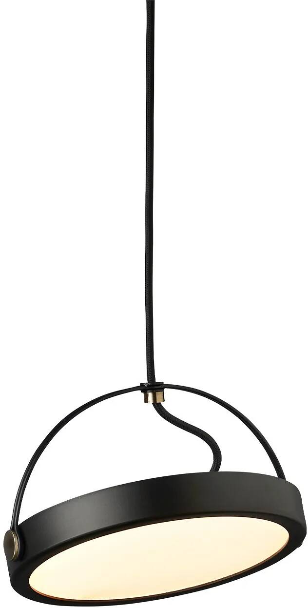 Lampe suspension à LED en métal noir Ø20