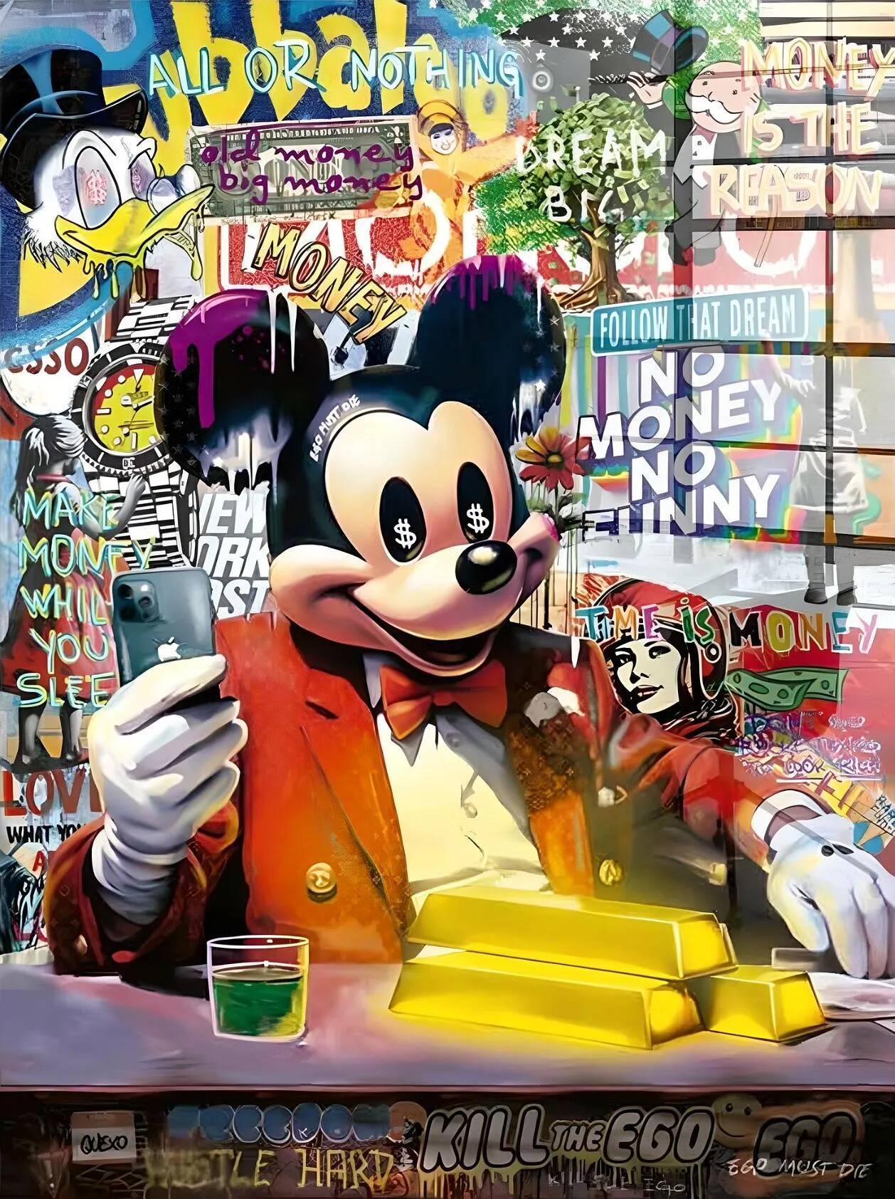 Tableau acrylique Mickey Business