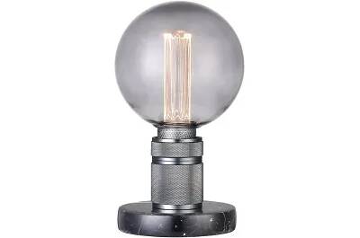 Lampe de table en métal et marbre noir H12