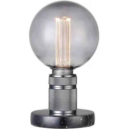 Lampe de table en métal et marbre noir H12