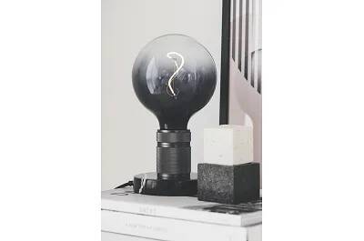Lampe de table en métal et marbre noir H35