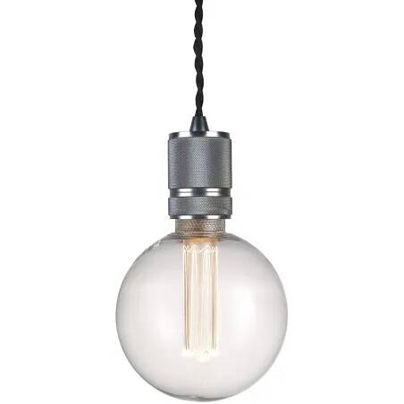 Lampe suspension en métal gris Ø5