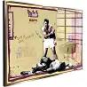 Tableau acrylique Muhammed Ali doré antique
