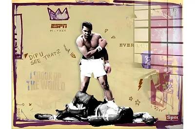 Tableau acrylique Muhammed Ali