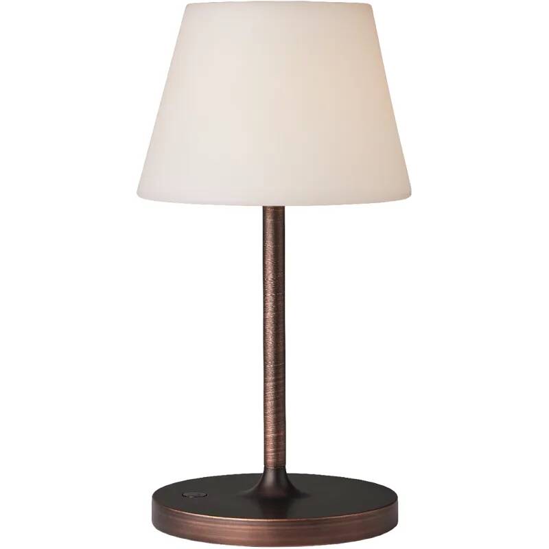 Lampe de table à LED en aluminium cuivré antique H29