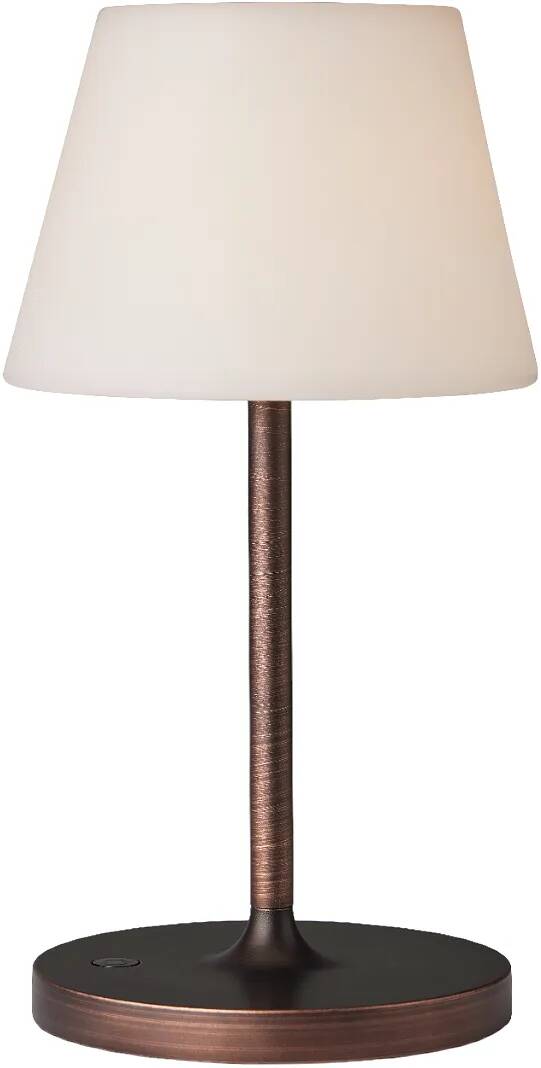 Lampe de table à LED en aluminium cuivre antique H29
