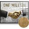 Tableau feuille d'or One Million Deal noir