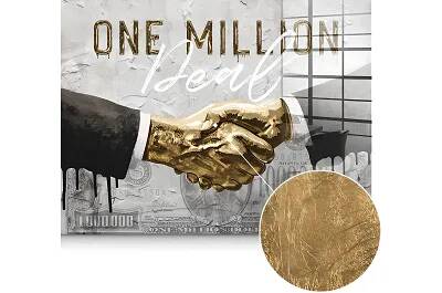 Tableau feuille d'or One Million Deal