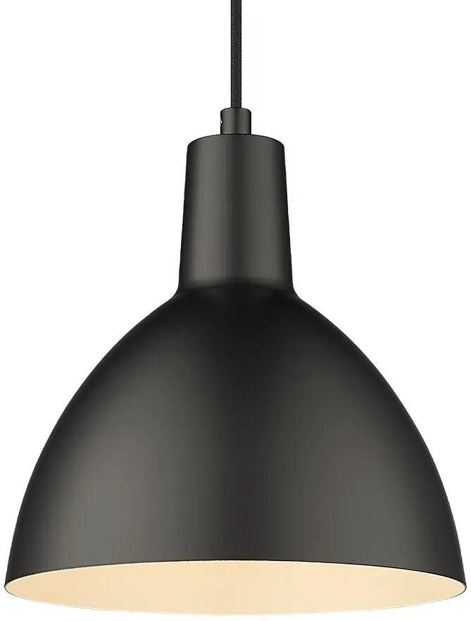 Lampe suspension en métal noir Ø25
