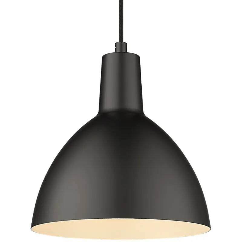 Lampe suspension en métal noir Ø20