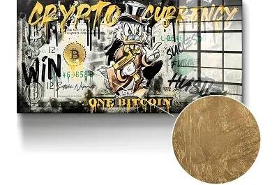 Tableau feuille d'or Crypto Duck