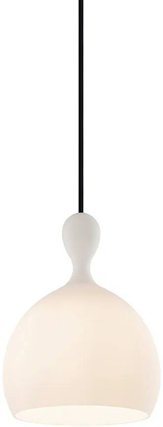 Lampe suspension en verre blanc Ø24