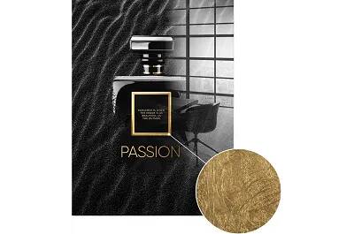 Tableau feuille d'or Passion Fragrance Black