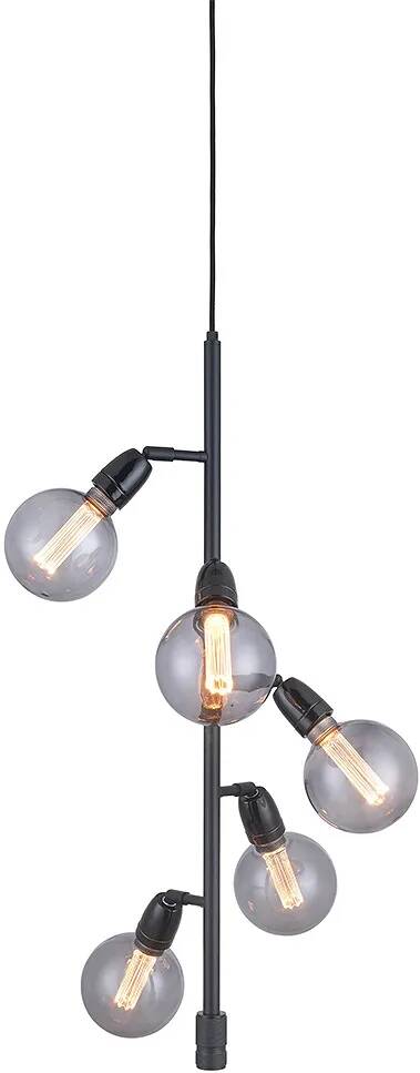 Lampe suspension en métal noir Ø29