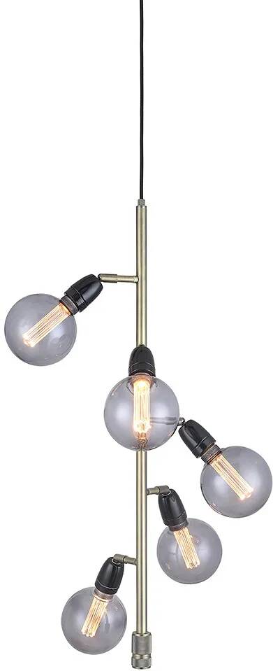 Lampe suspension en métal laiton antique Ø29
